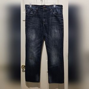 Rock & Republic Neil Blue Denim Jeans Pants Men 38x32 Medium Wash Distressed